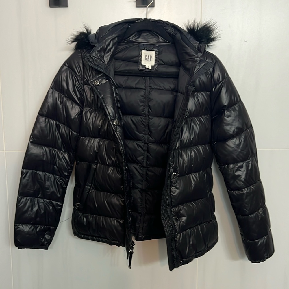 Gap Puffer Jacket with Removable Fur-Lined Hood